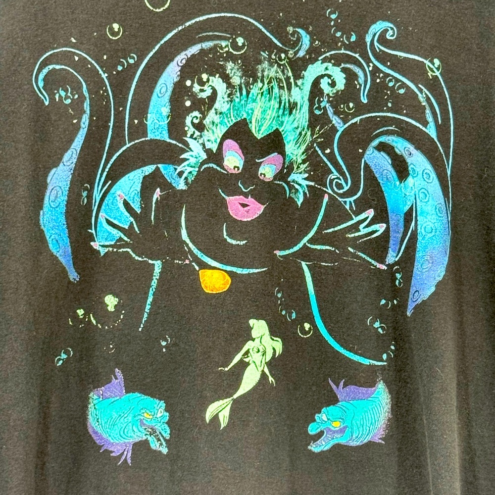 Ursula Little Mermaid Black Disney Shirt - Picture 3 of 5